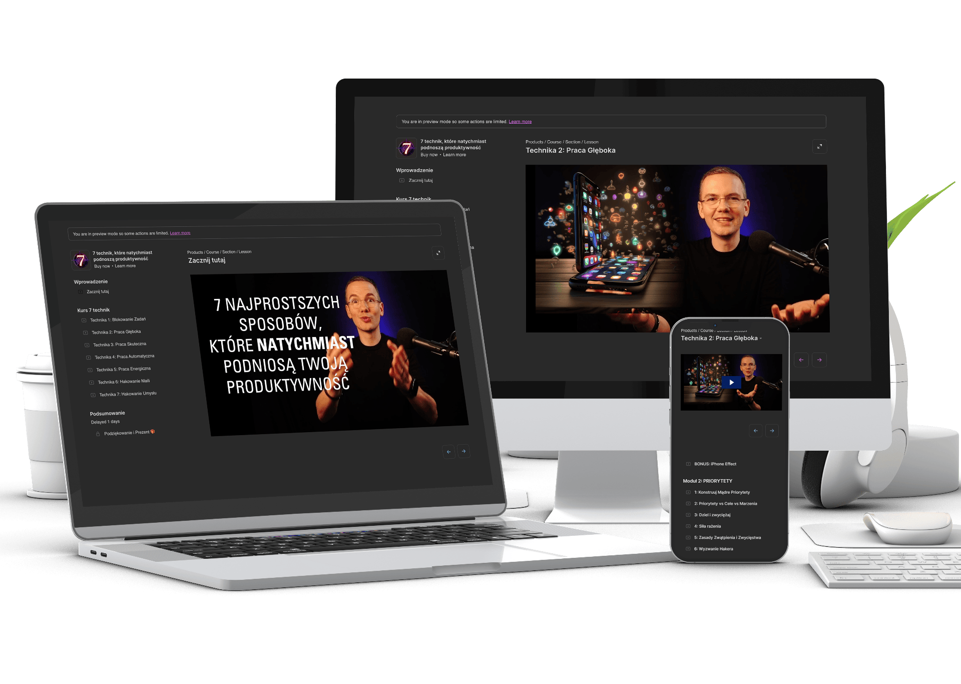 7 technik produktywności — kurs bonus